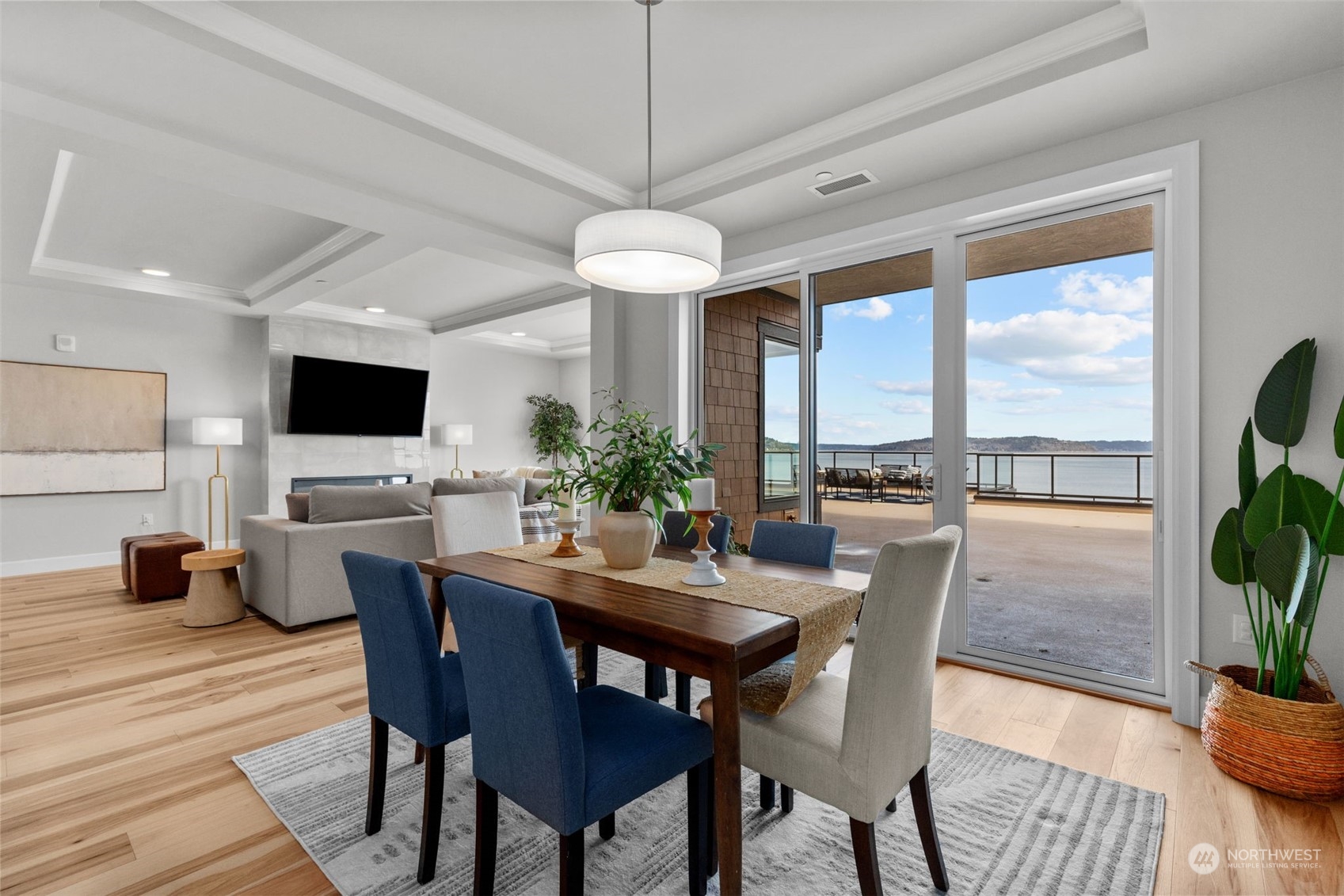 4907 Main Street, Unit 508 Tacoma, WA 98407 - Photo 12 of 40 a view of a dining room with furniture window and wooden floor