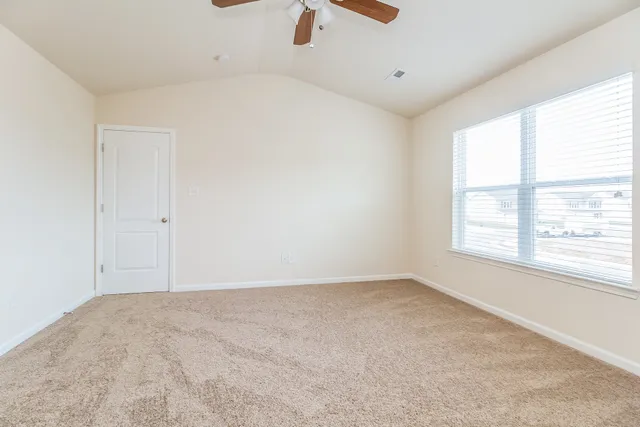 an empty room with a window