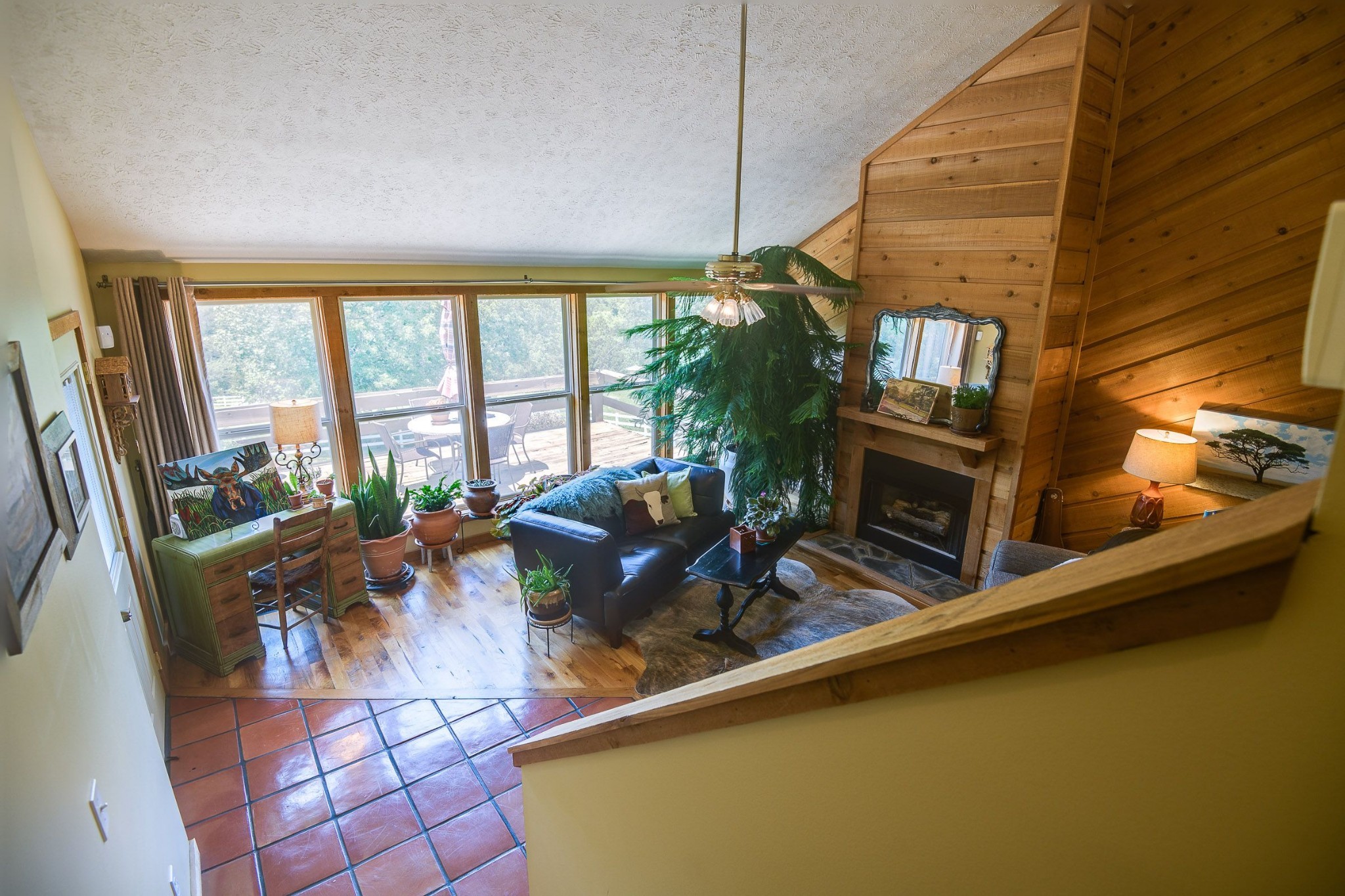 649 Lock 5 Road Lebanon, TN 37087 - Photo 21 of 65 a living room with fireplace furniture and a floor to ceiling window
