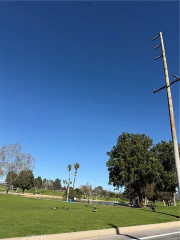 a view of a golf course with a lake