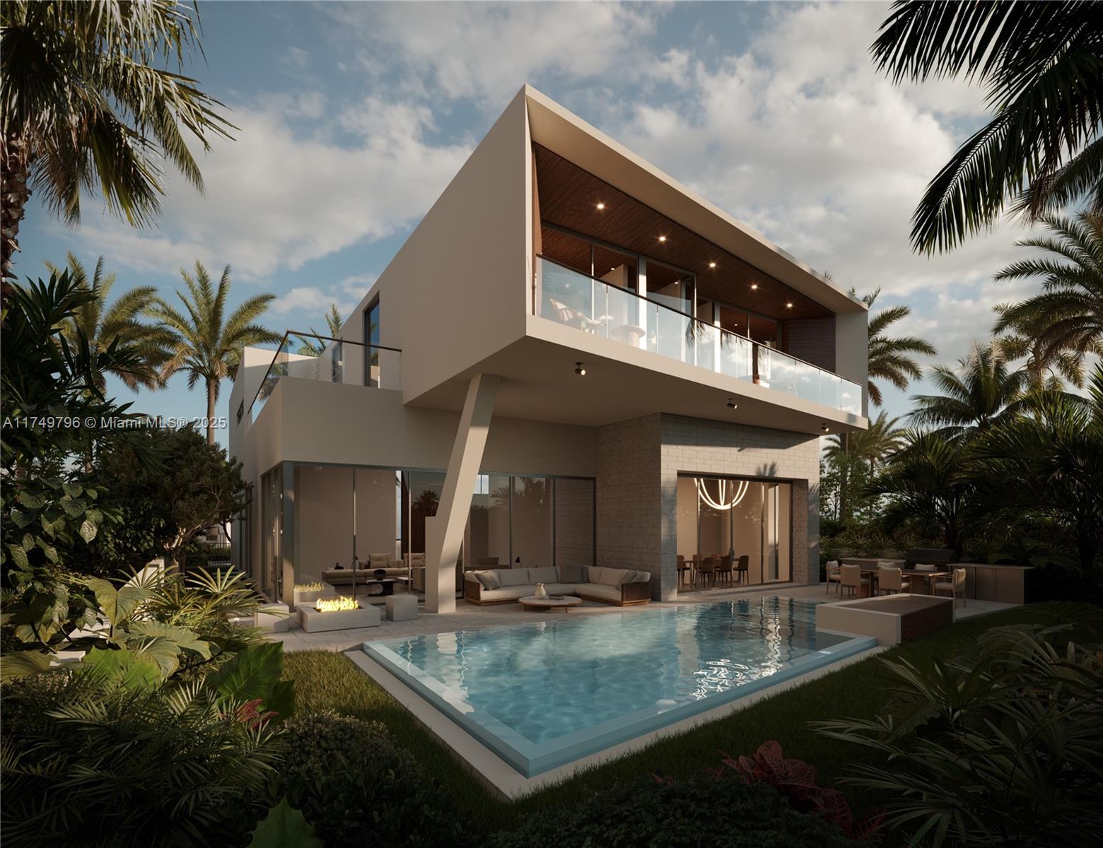 650 Ocean Blvd Golden Beach North Miami Beach, FL 33160 - Photo 10 of 18 a view of a house with swimming pool and sitting area