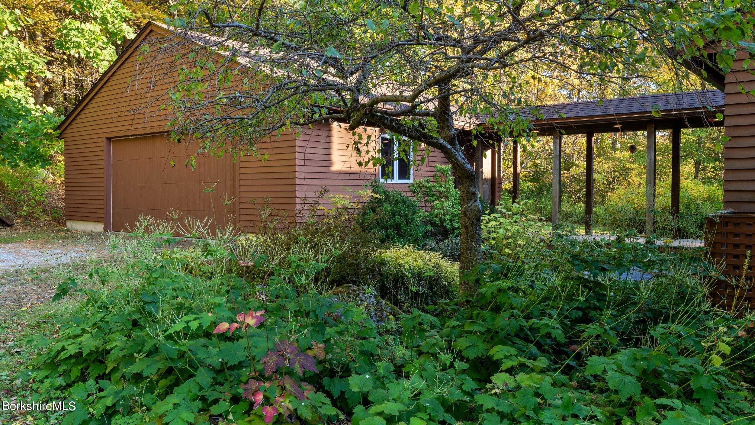 297 E Road Alford, MA 01266 - Photo 35 of 45 a view of a backyard with plants and large trees