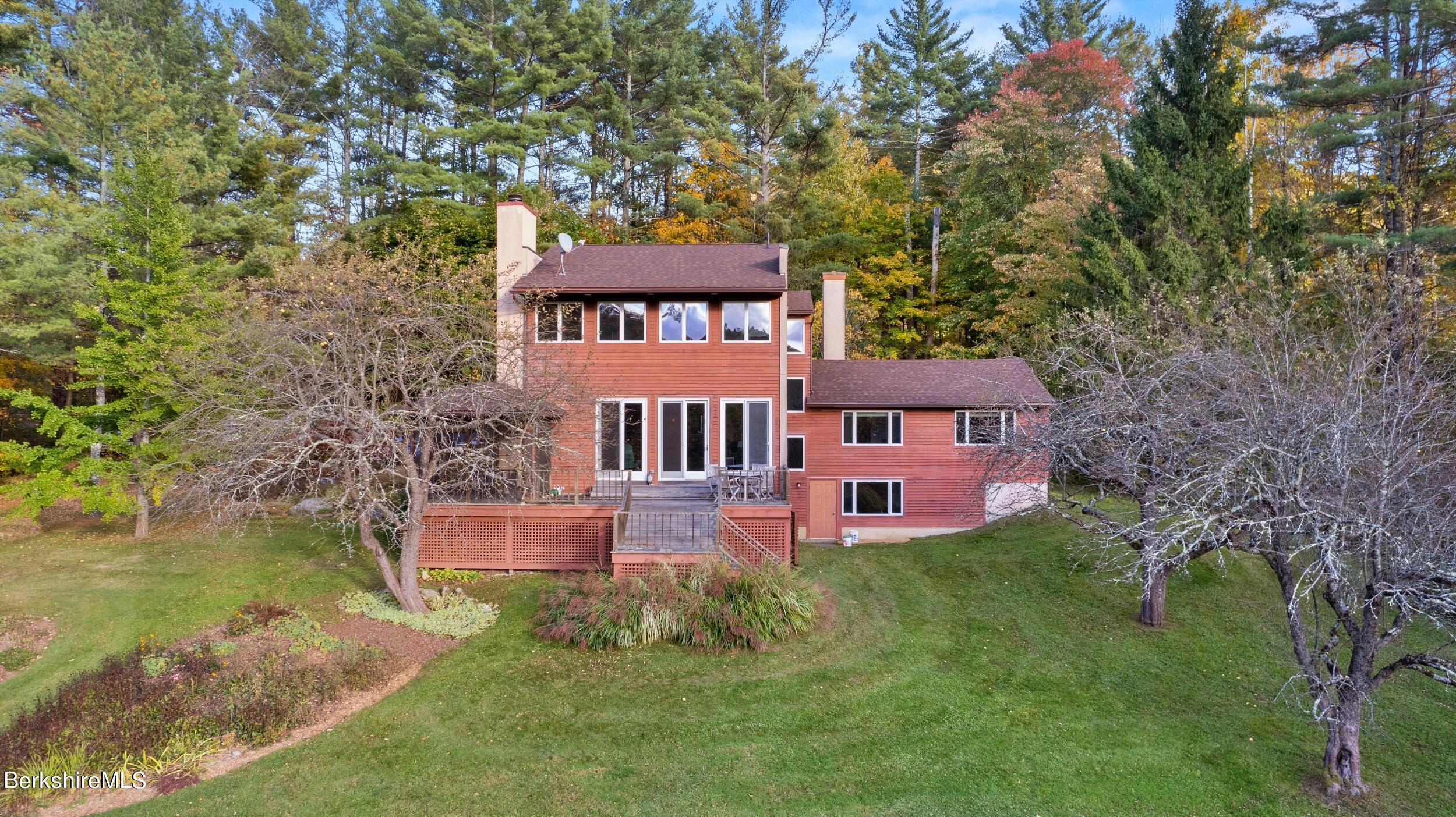 297 E Road Alford, MA 01266 - Photo 42 of 45 an aerial view of a house with a garden