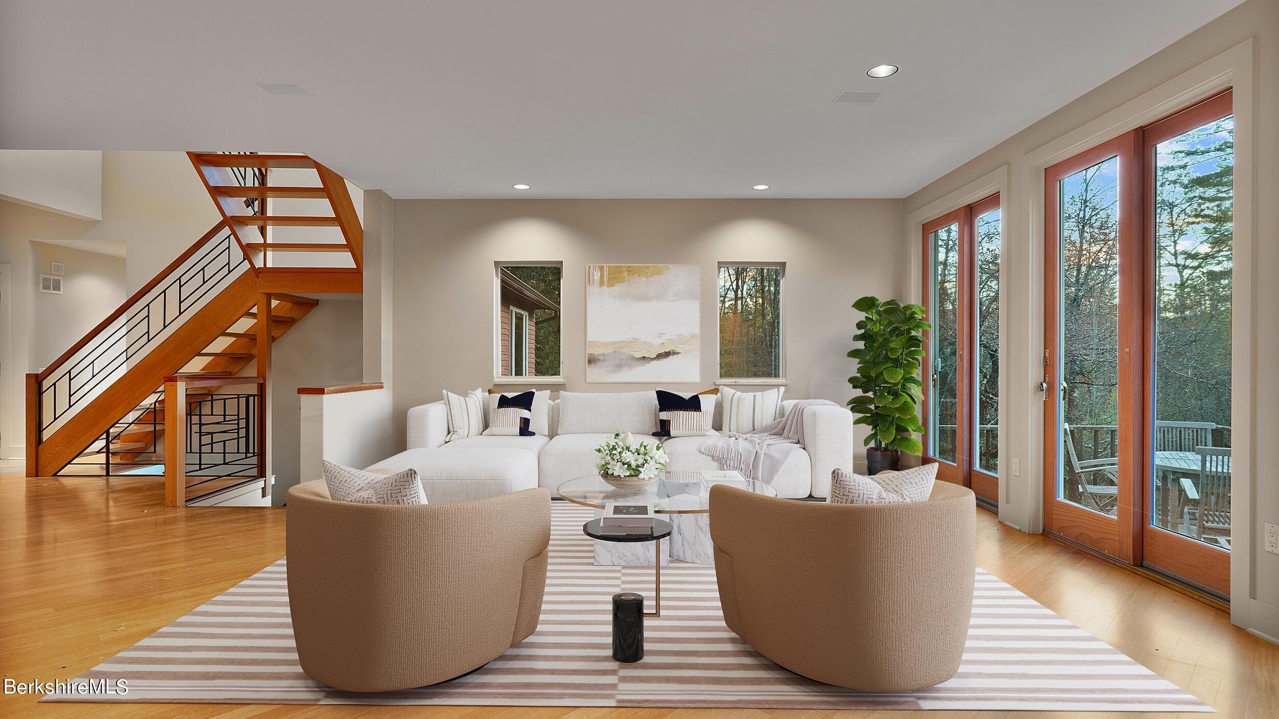 297 E Road Alford, MA 01266 - Photo 9 of 45 a living room with furniture and a wooden floor