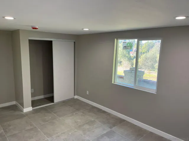 an empty room with a window