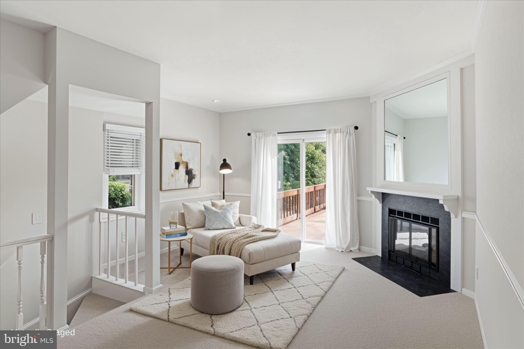 1773 Whisperhill Drive Reston, VA 20194 - Photo 8 of 51 a living room with furniture and a fireplace