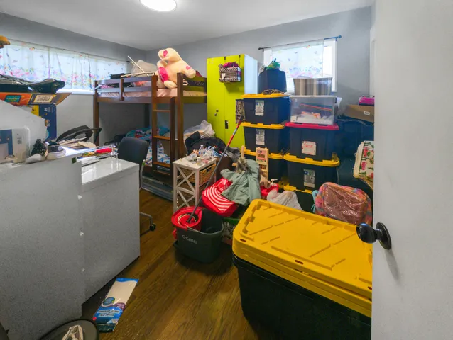 a room with storage and utility