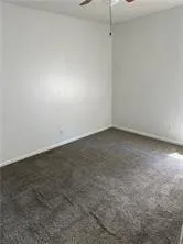 an empty room with a bench