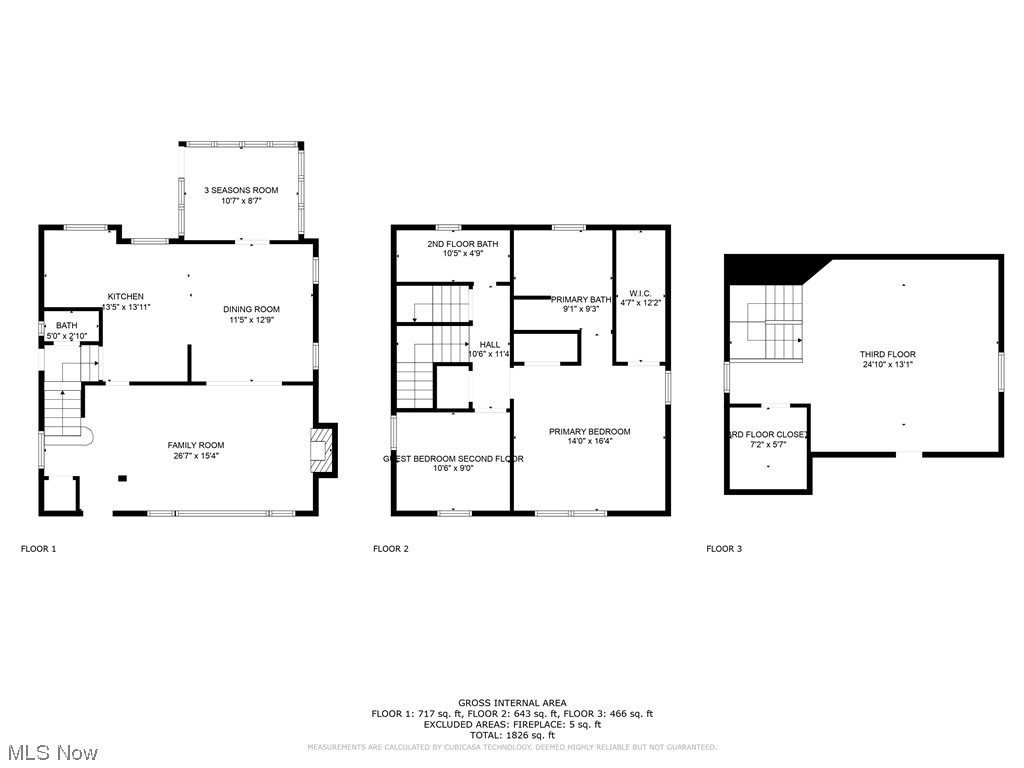 3669 Silsby Road University Heights, OH 44118 - Photo 34 of 34 Floor Plan Levels 1, 2, & 3