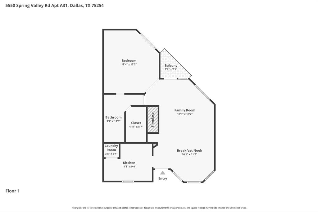 5550 Spring Valley Road, Unit A31 Dallas, TX 75254 - Photo 24 of 24 Floor plan