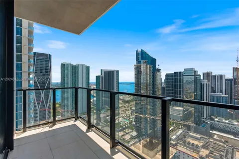 a view of city from a balcony