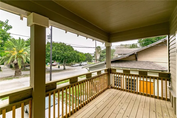 a view of a porch