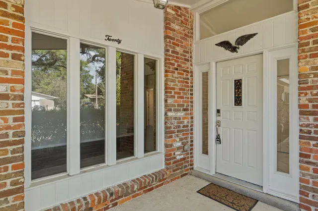 front view of a house with a glass door