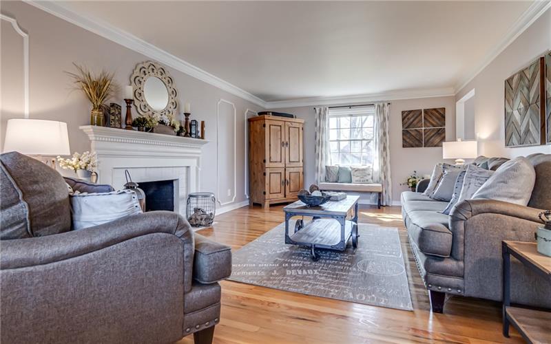 1609 Terrie Drive Pittsburgh, PA 15241 - Photo 2 of 24 Large living room area and fireplace is great for another living space. Hardwood floors throughout.