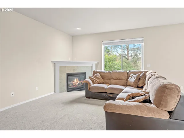 a living room with a couch and a coffee table