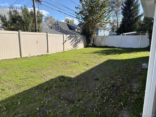 a view of a backyard with a garden