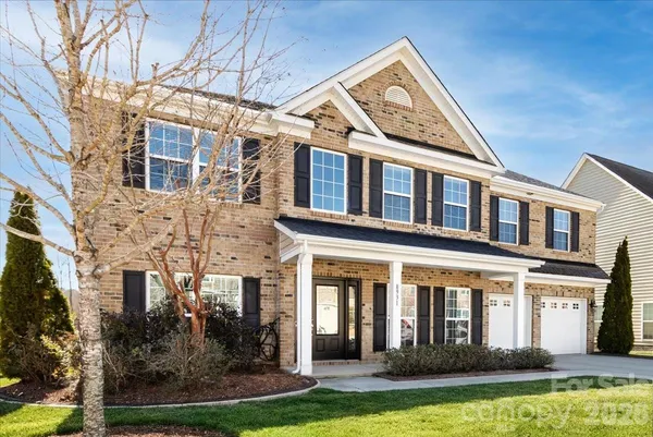 a front view of a house