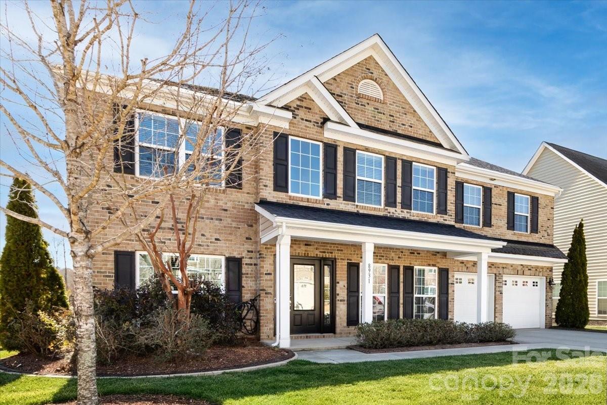 a front view of a house