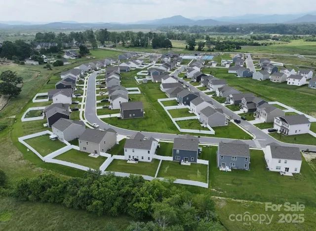 an aerial view of multiple house