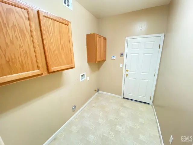 a view of a room with painted walls