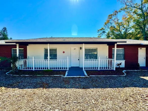 a front view of a house