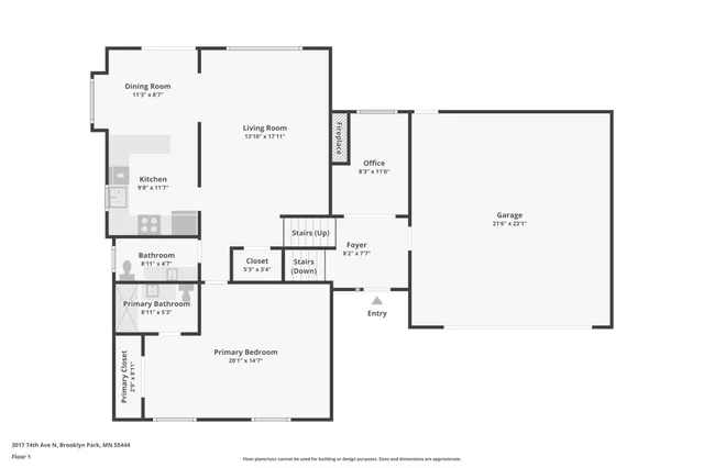 $359,999 | 3017 74th Avenue North, Brooklyn Park, MN 55444