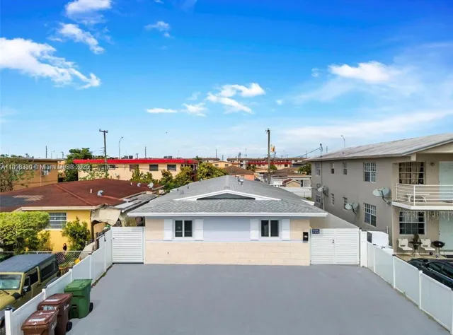 a view of a house with a patio