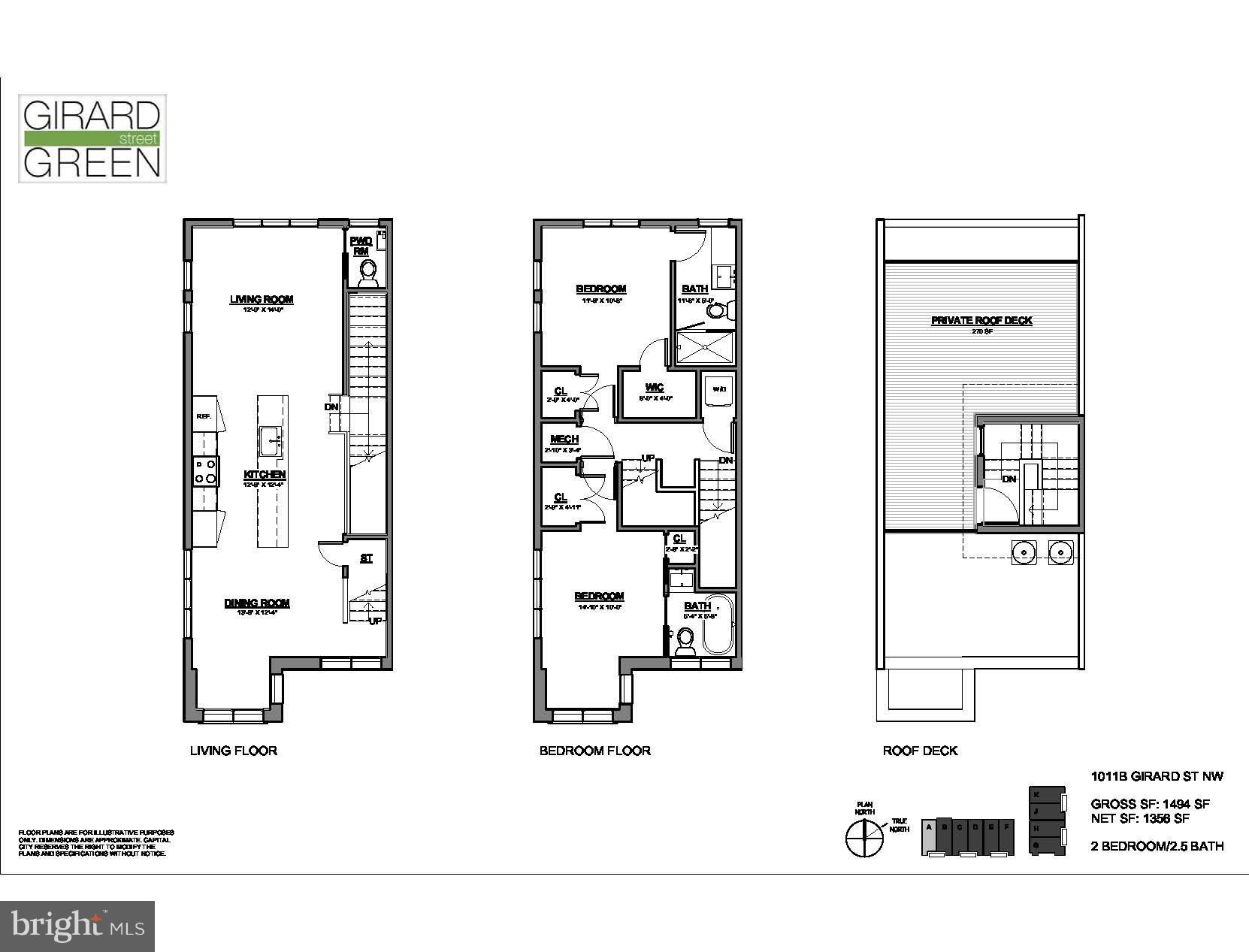 1007 Girard Street Northwest, Unit B Washington, DC 20001 - Photo 30 of 30 a picture of a floor plan