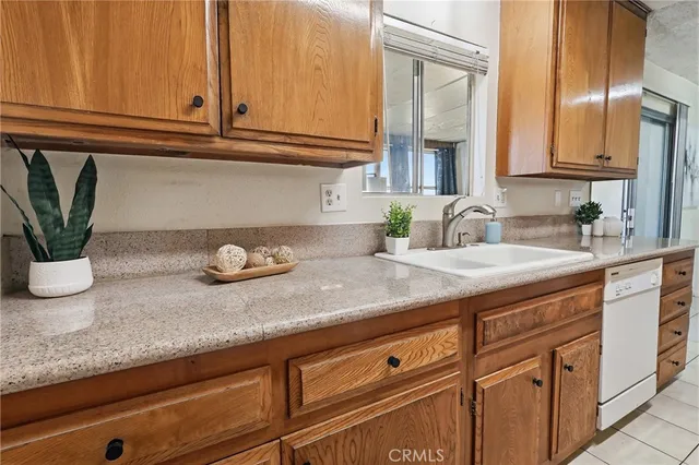 a bathroom with sink and mirror