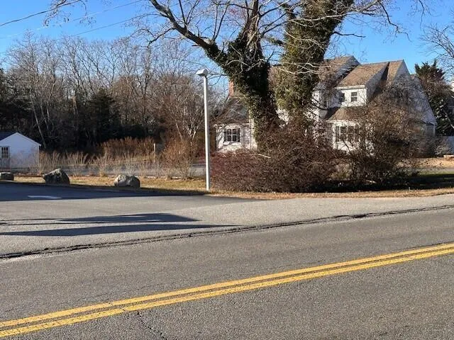 a view of backyard with green space