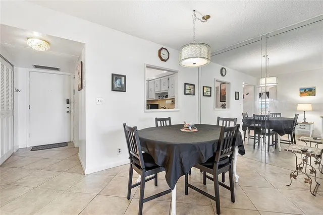 a view of a dining room and livingroom view