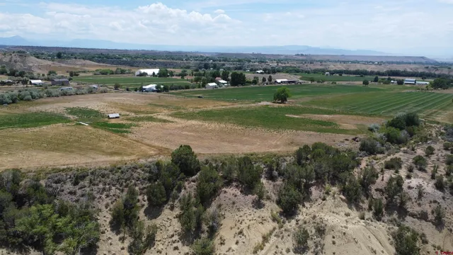 a view of a town with big yard