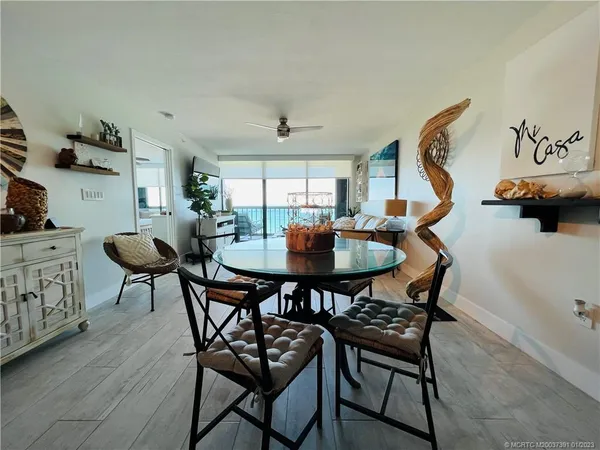 a view of building with ocean view