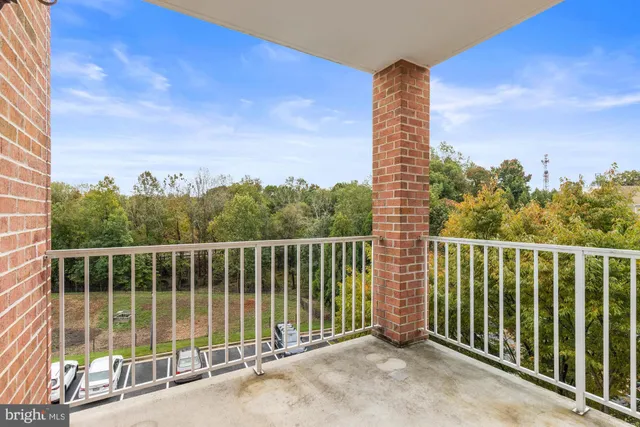 a view of balcony with stairs