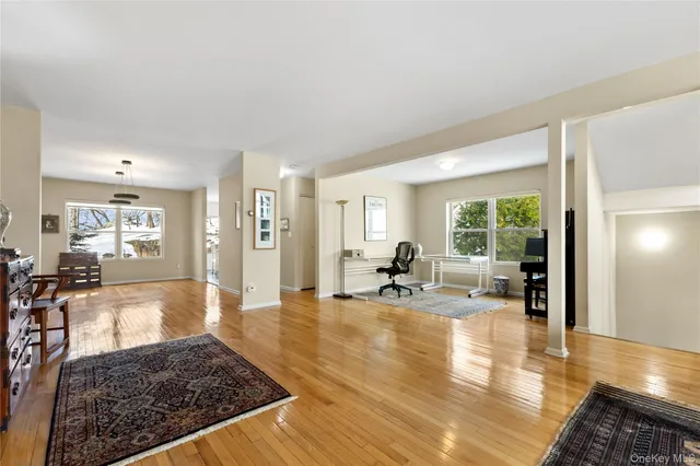 a view of a living room and a couch
