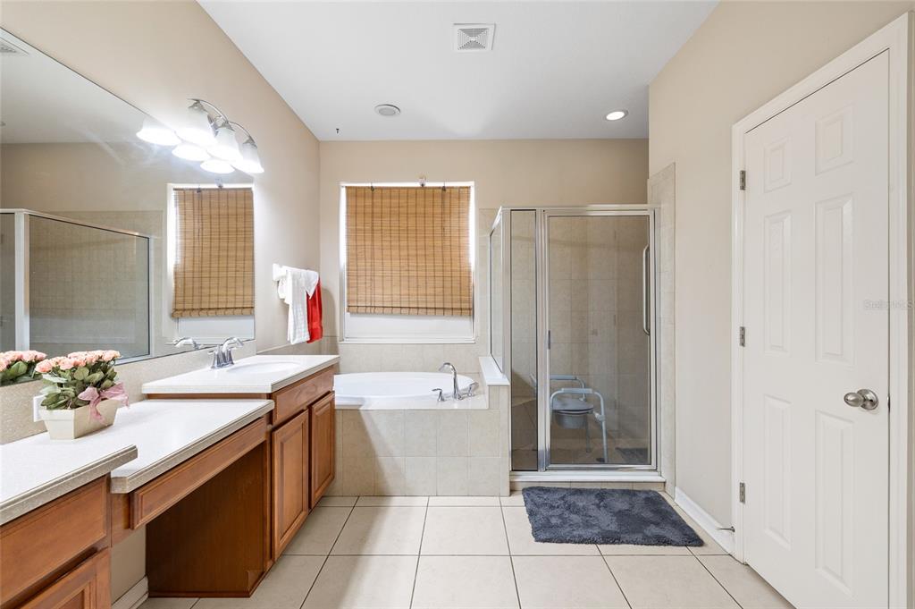 10925 Rockledge View Drive Riverview, FL 33579 - Photo 31 of 49 a bathroom with a tub sink shower and a mirror