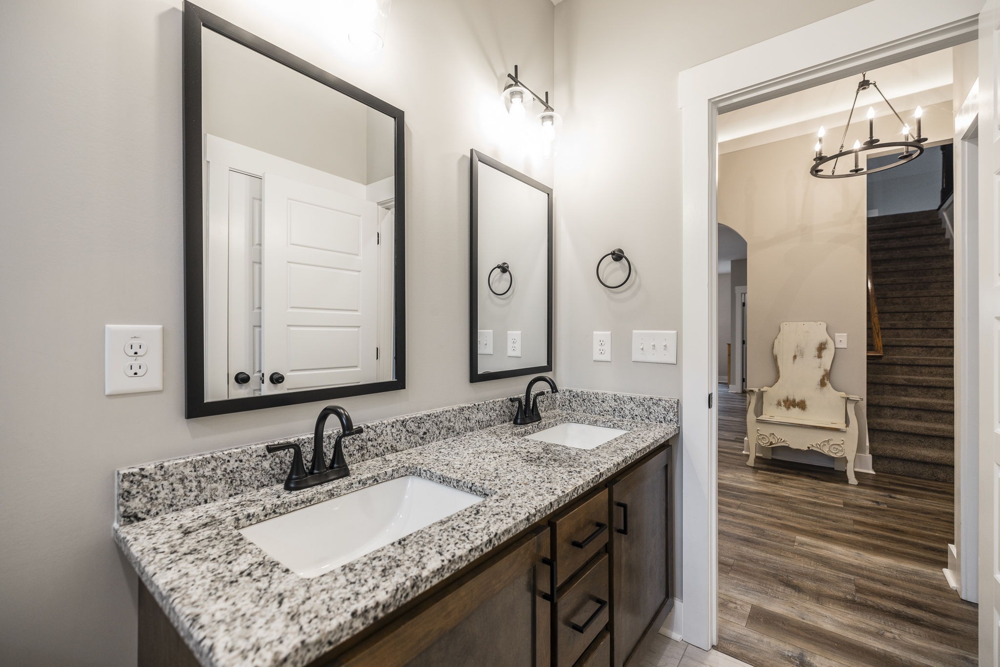 1845 Dinsmore Road Clarksville, TN 37040 - Photo 18 of 70 a bathroom with a granite countertop sink and a mirror