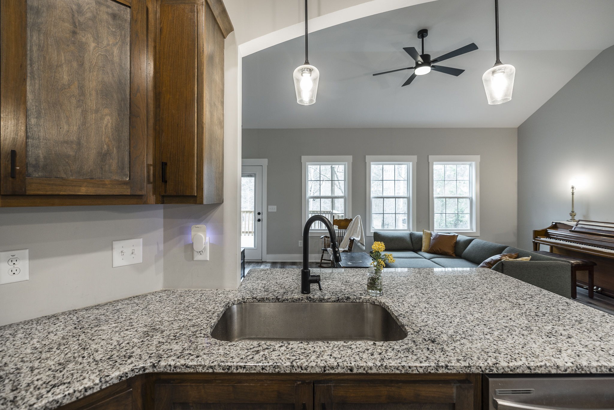 1845 Dinsmore Road Clarksville, TN 37040 - Photo 41 of 70 a kitchen with granite countertop a sink a counter top space and cabinets