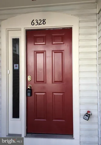 a view of wooden door
