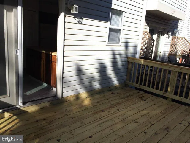 a view of wooden deck