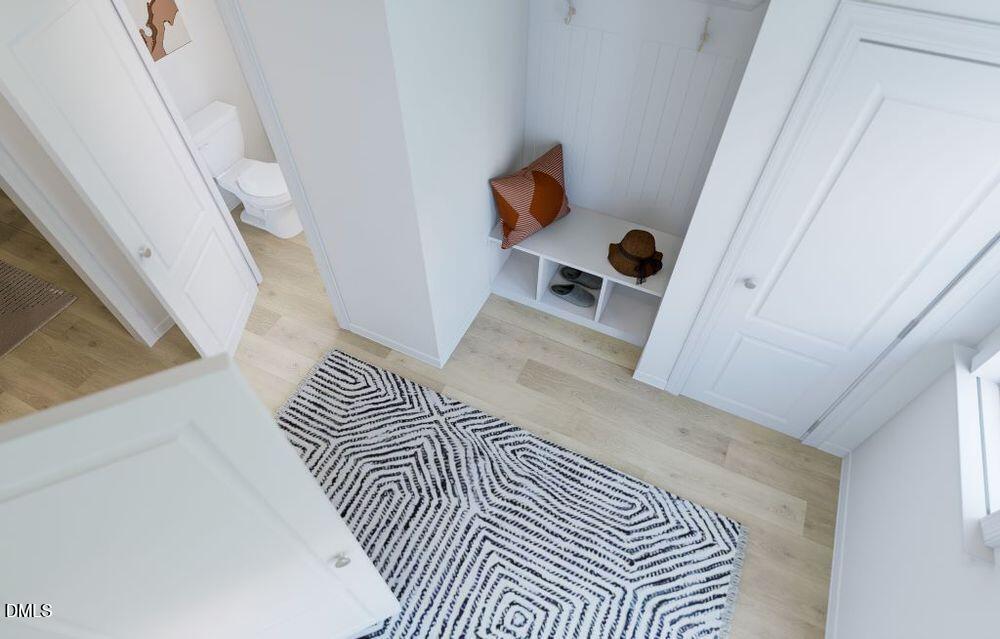 713 Bolera Road Knightdale, NC 27545 - Photo 13 of 35 a view of entryway with wooden floor