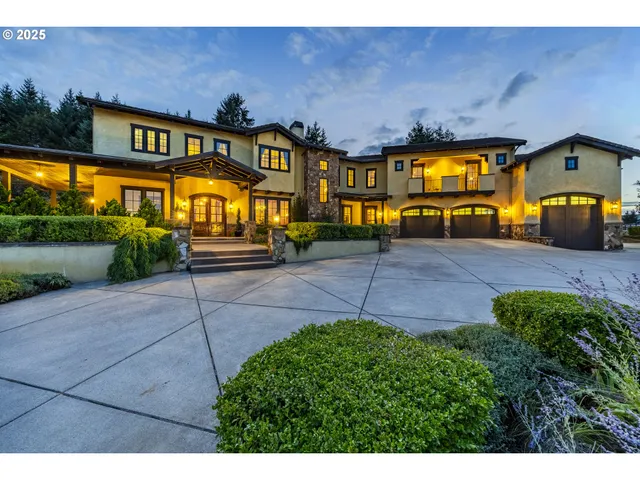 a view of a street with a building in the background