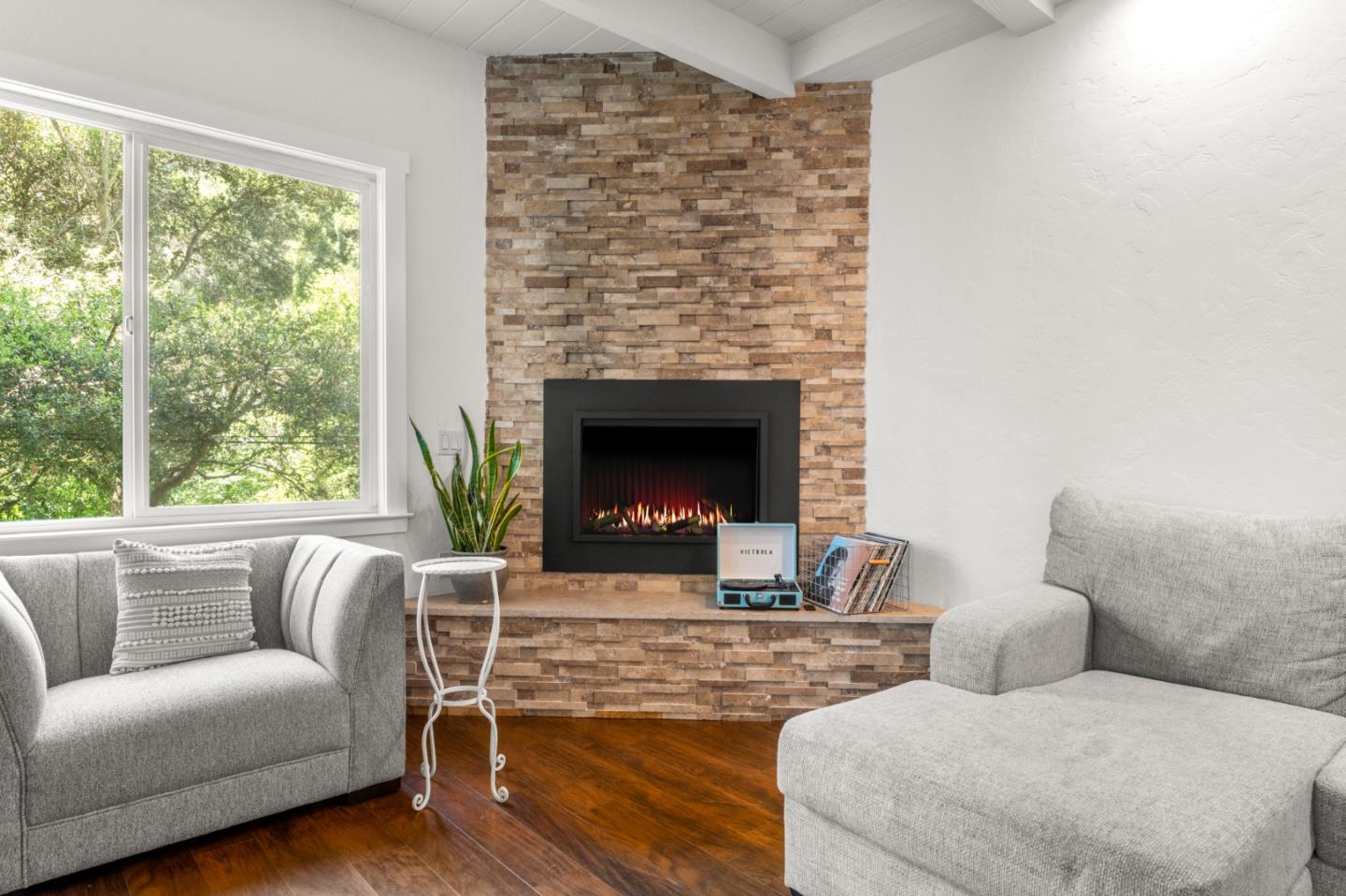 140 Baker Road Aptos, CA 95003 - Photo 6 of 62 a living room with furniture and a fireplace