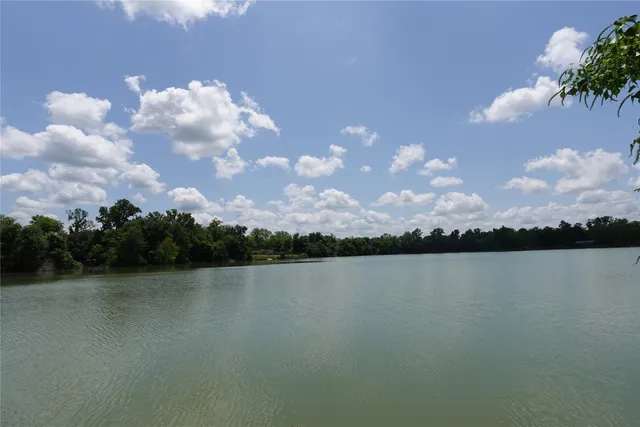 wooden view of lake with green space