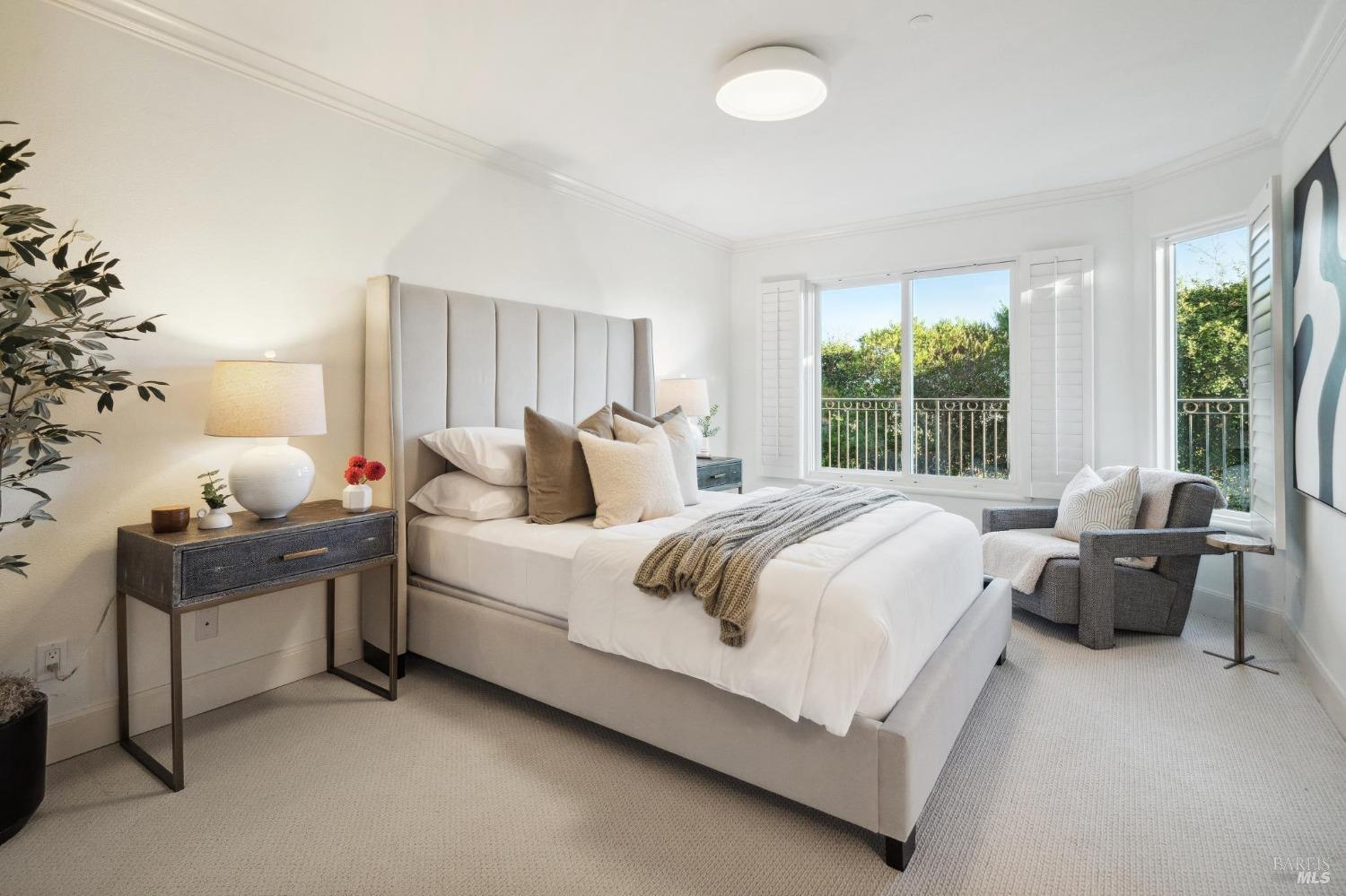 113 Chapel Drive Mill Valley, CA 94941 - Photo 46 of 60 a bedroom with bed couch and window