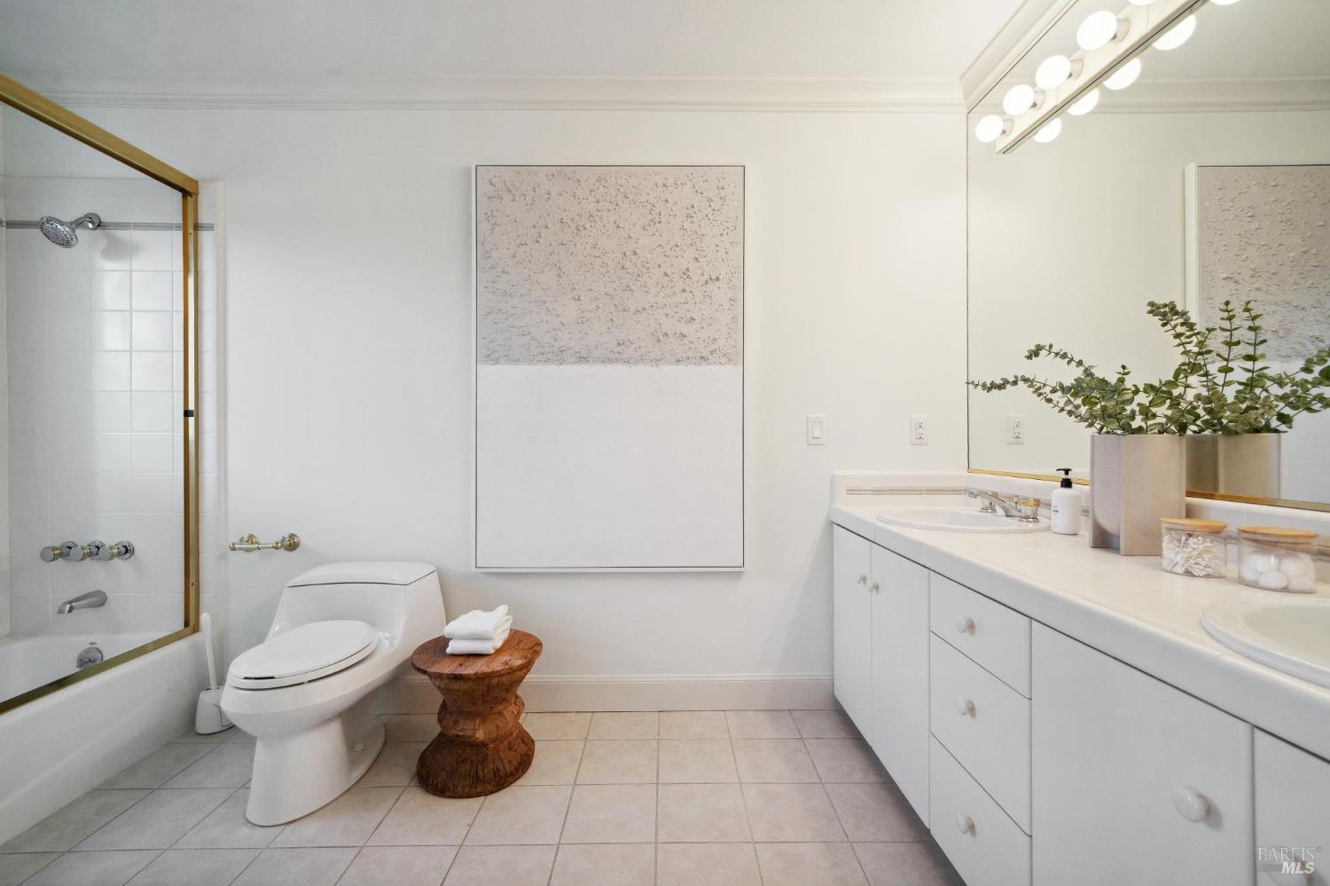 113 Chapel Drive Mill Valley, CA 94941 - Photo 48 of 60 a bathroom with a toilet sink and mirror