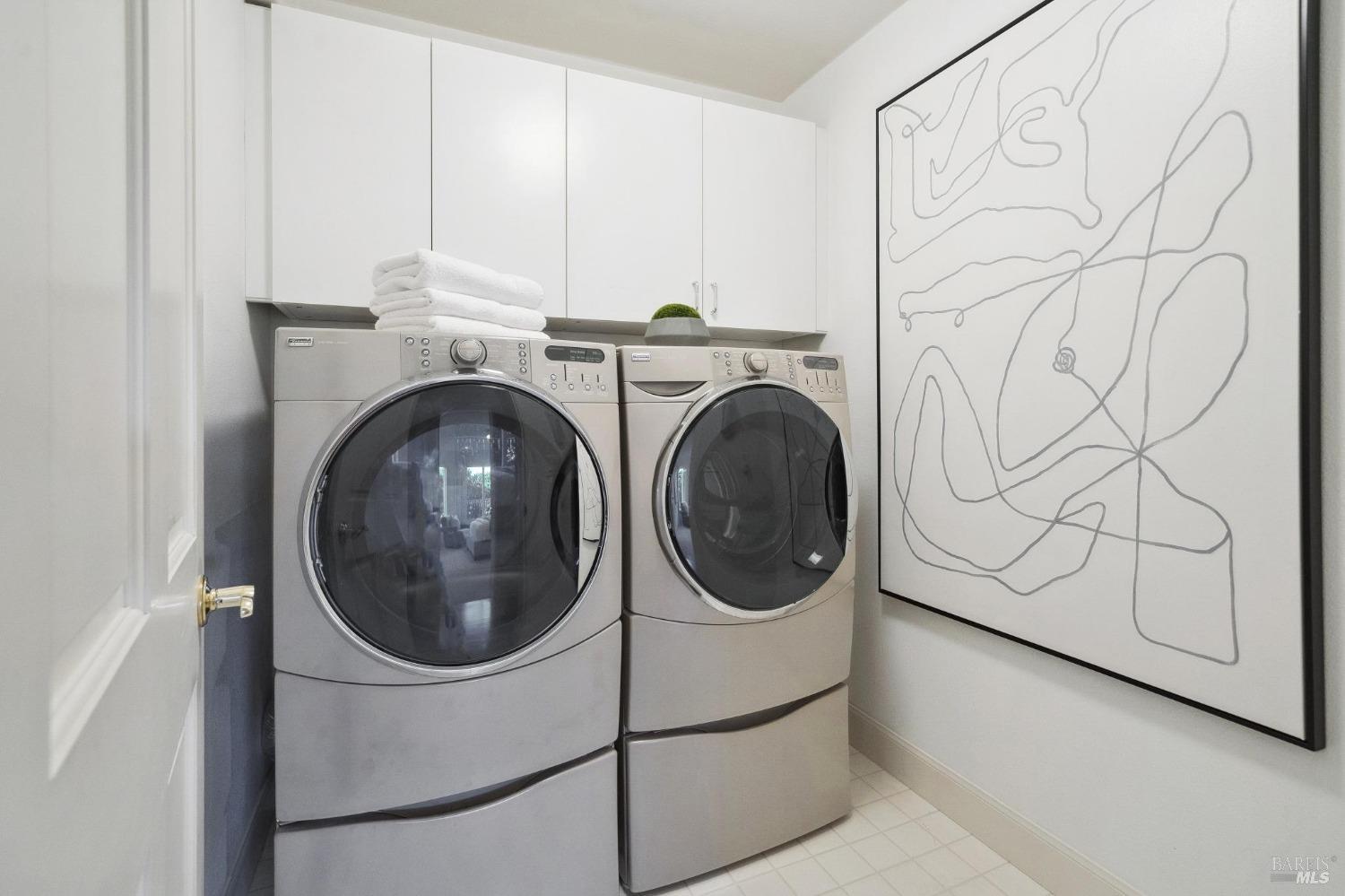 113 Chapel Drive Mill Valley, CA 94941 - Photo 49 of 60 a utility room with dryer and washer