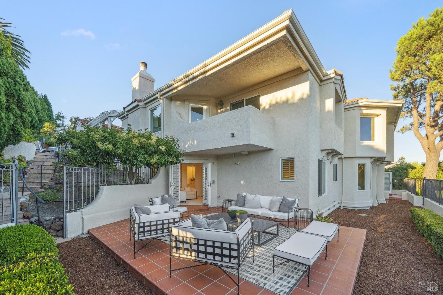 113 Chapel Drive Mill Valley, CA 94941 - Photo 56 of 60 a view of backyard with outdoor seating a patio and plants