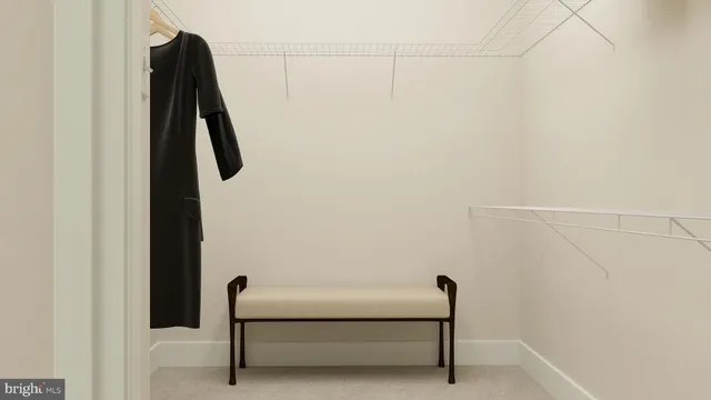 a room with a cabinet and a walk in closet