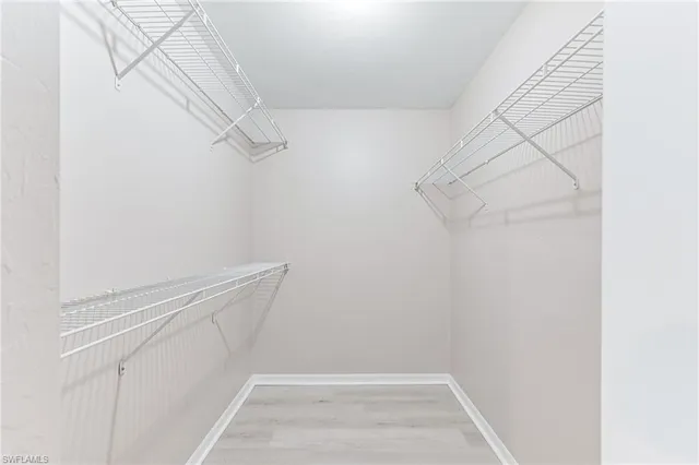 a view of small space with racks on the wall